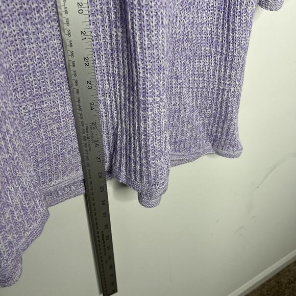 J‎ Jill Sweater Womens 3X Lavender V Neck Pullover 3/4 Sleeve Tunic Knit Marled - Picture 9 of 11
